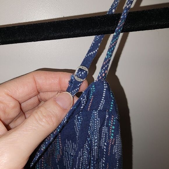 Aeropostale Neon Pointillism Skater Dress Neon Navy sz small babydoll y2k flowy - Picture 4 of 14